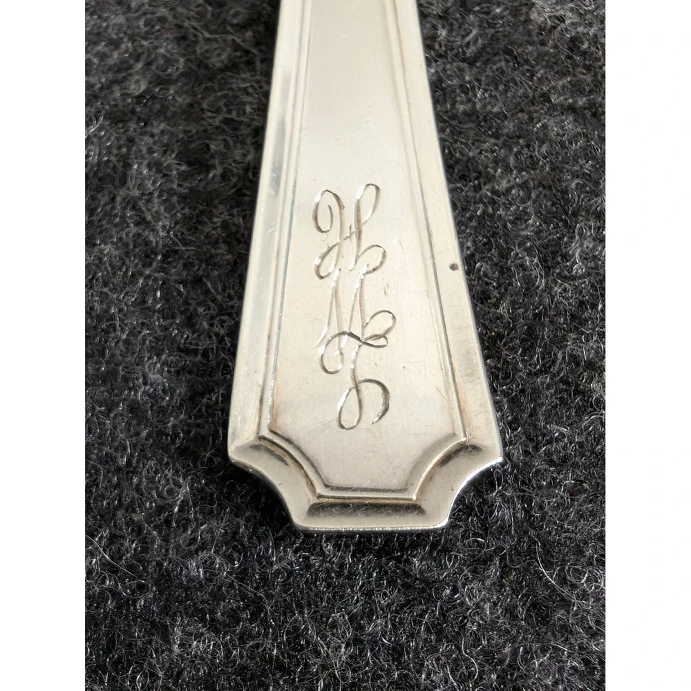 Durgin Gorham Fairfax Sterling Silver Serving Fork Monogram HML 1910 6 Inch 30g